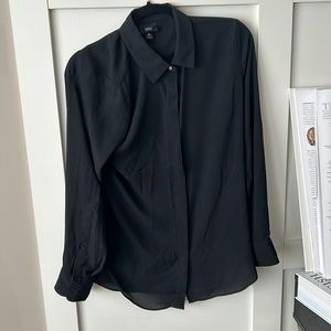 Dress shirt black with some gold buttons